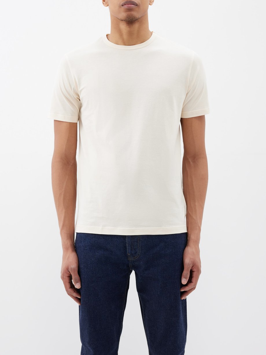 ASKET - T-Shirt Off White - Cotton - Mens