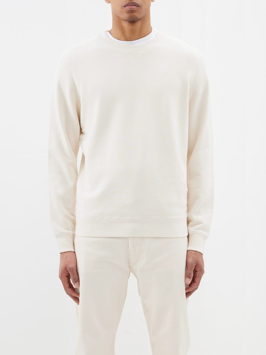 White Undyed cotton-jersey sweatshirt | Sunspel | MATCHESFASHION UK