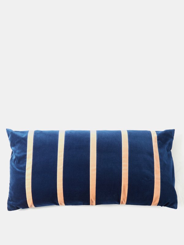 Christina Lundsteen Pippa striped cotton-velvet cushion