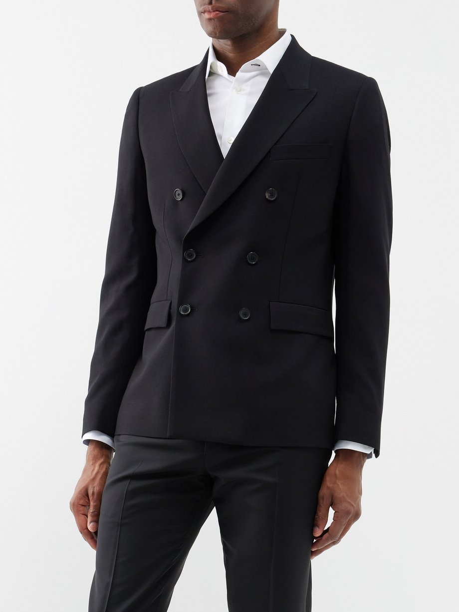 Black Double-breasted wool suit jacket | Paul Smith | MATCHESFASHION UK