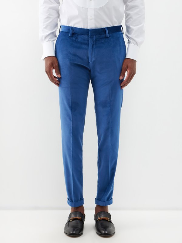 Slim fit: velvet trousers in a five-pocket design - bordeaux | s.Oliver