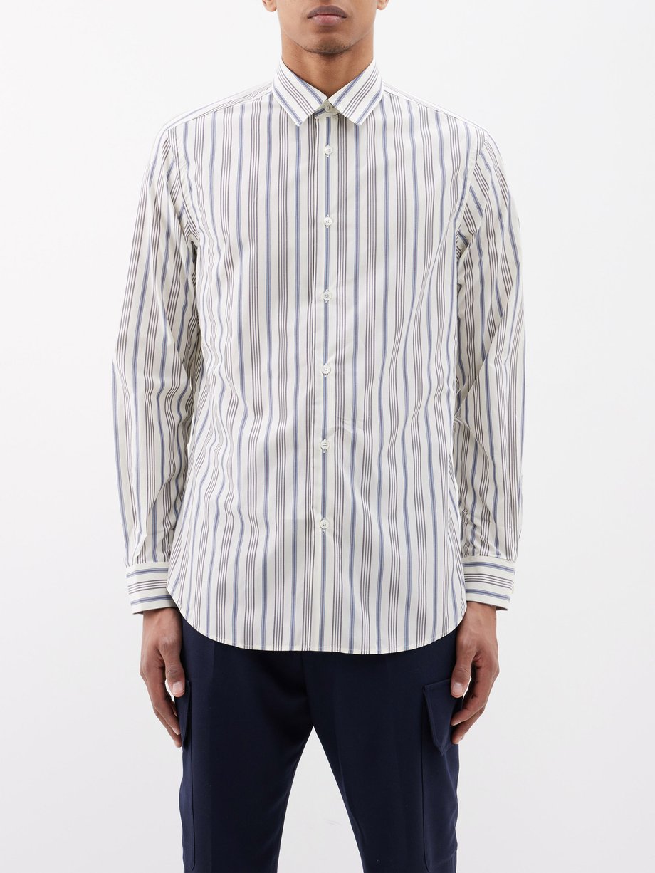 White Striped cotton-poplin shirt | Paul Smith | MATCHESFASHION US