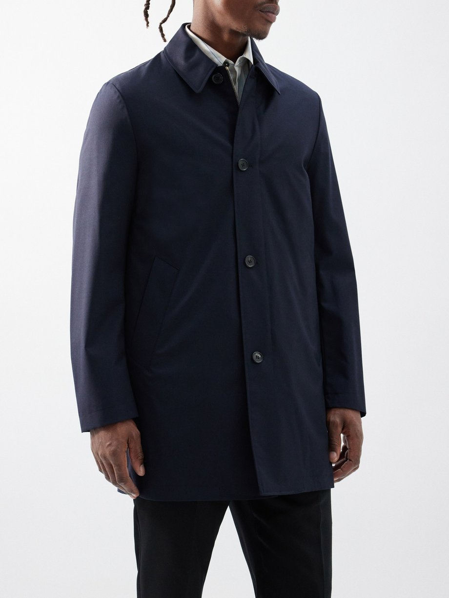 Navy Gilet-lined wool trench coat | Paul Smith | MATCHES UK