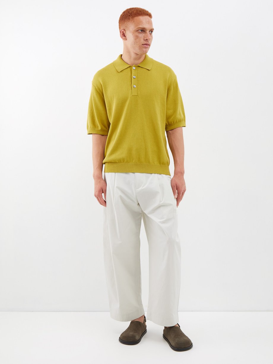 Green Swing cotton polo shirt | Studio Nicholson | MATCHES UK