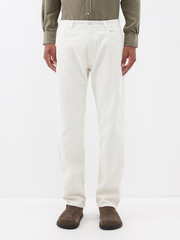 OFFICINE GÉNÉRALE Straight-Leg Belted Cotton-Twill Trousers for