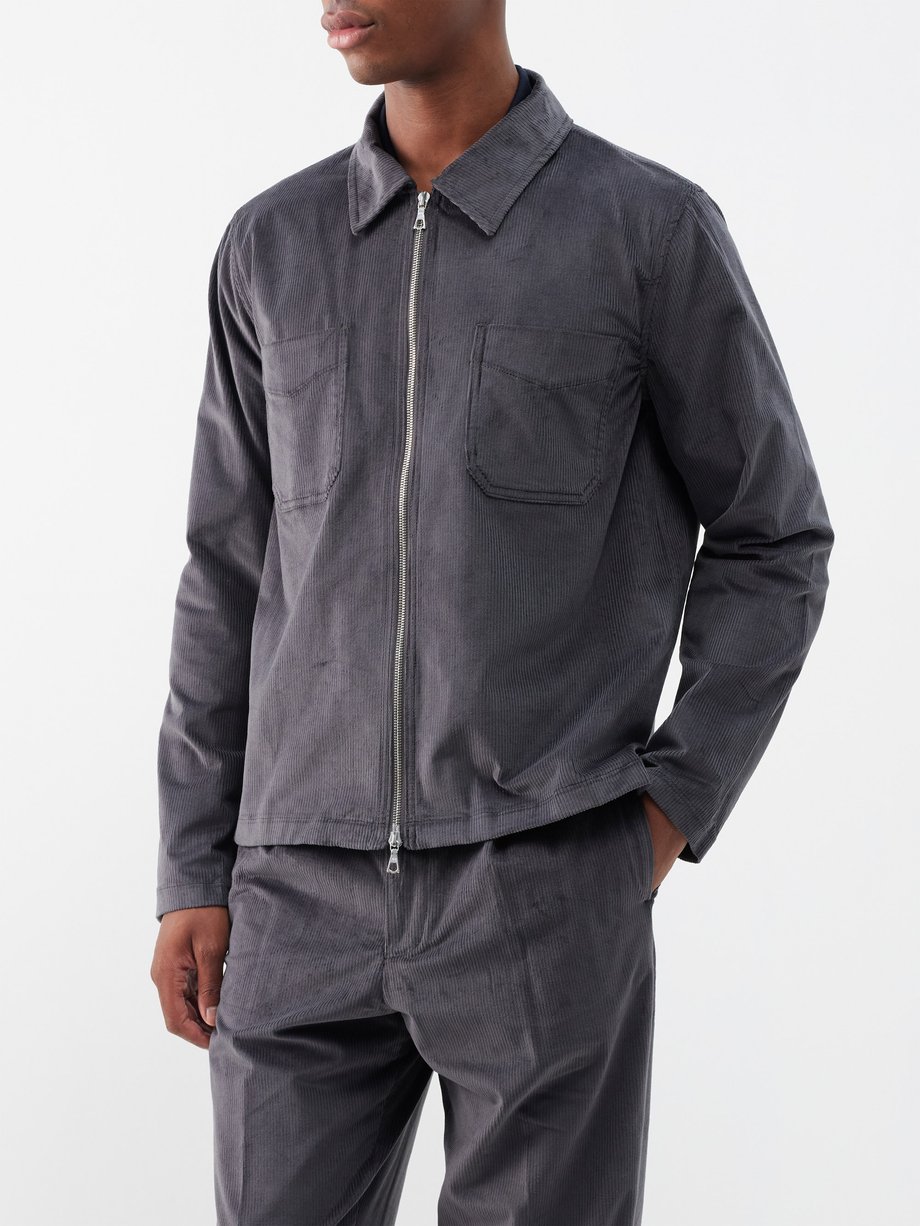 Grey Byron cotton-blend corduroy jacket | Officine Générale | MATCHES UK