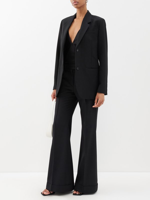 Toteme Single-breasted crepe suit jacket