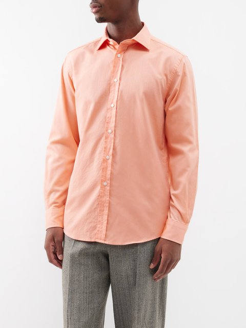 Orange Technical-pleated shirt, Homme Plissé Issey Miyake