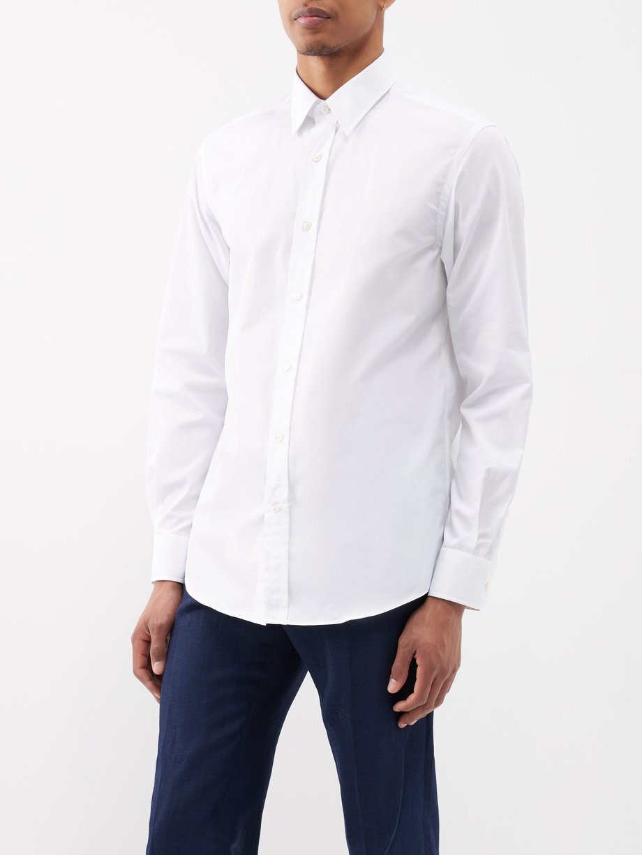 White Cotton-poplin shirt | Ralph Lauren Purple Label | MATCHES US