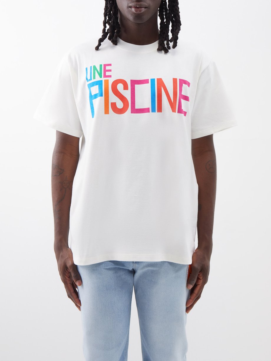 White Une Piscine-print cotton-jersey | Gucci | US