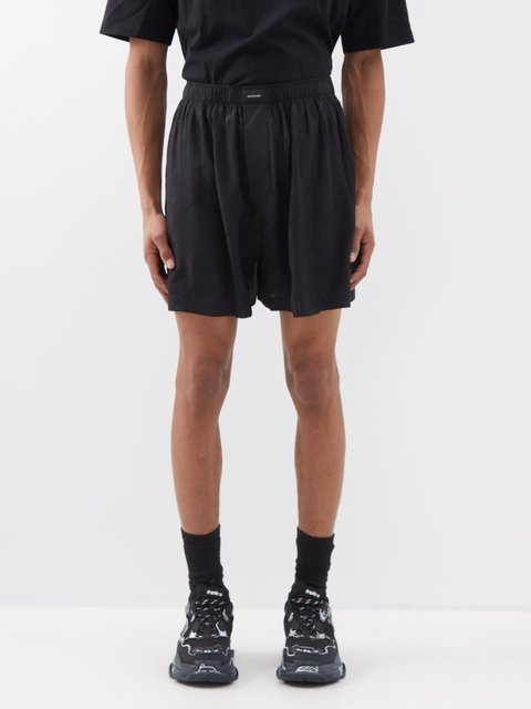 Black Fast and Free recycled fibre-blend shorts