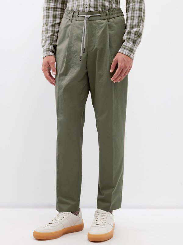 Cotton drawstring trousers