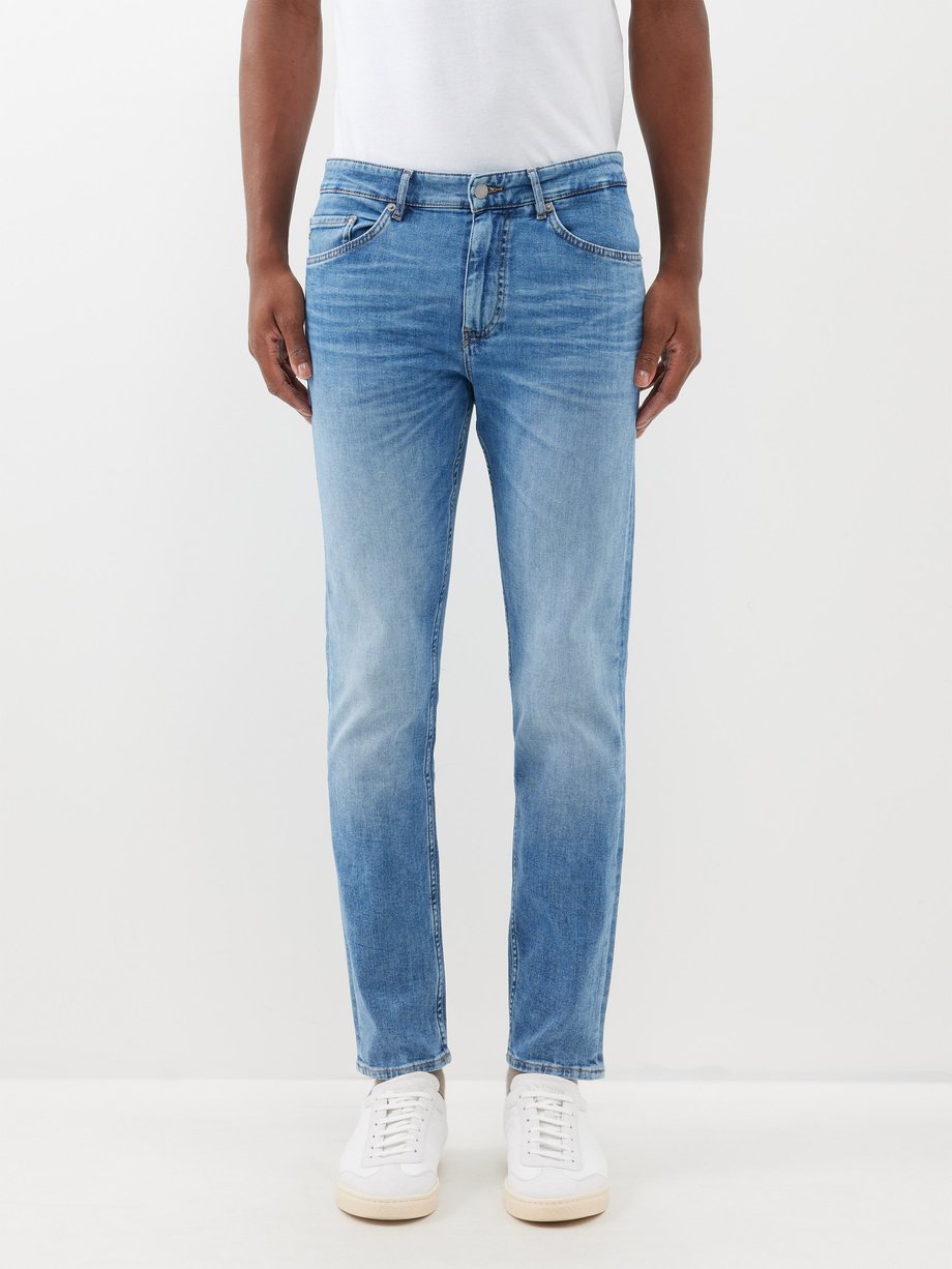 Blue Taber cotton-blend slim-leg jeans | BOSS | MATCHESFASHION UK