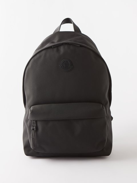 Black Pierrick logo-patch nylon backpack | Moncler | MATCHES UK