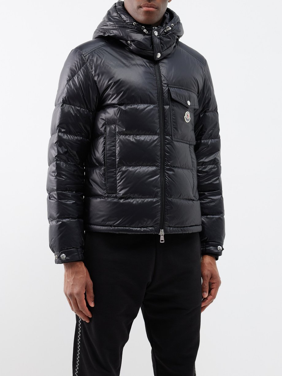 Black Wollaston quilted coat | Moncler | MATCHESFASHION US