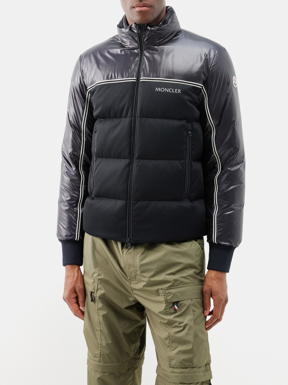 Black Michael recycled-shell quilted-down coat | Moncler | MATCHES UK
