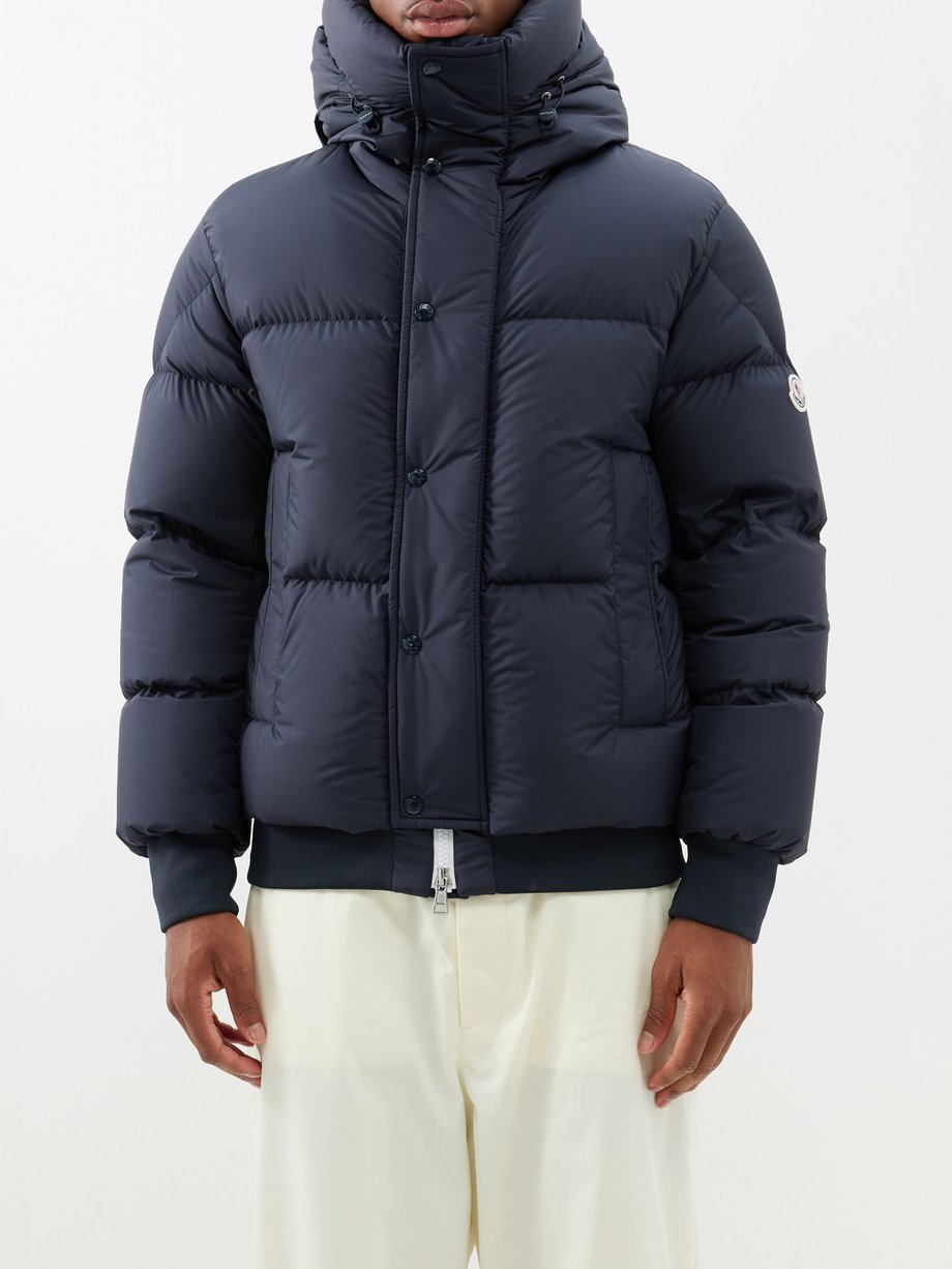 Navy Risler quilted down coat | Moncler | MATCHES UK