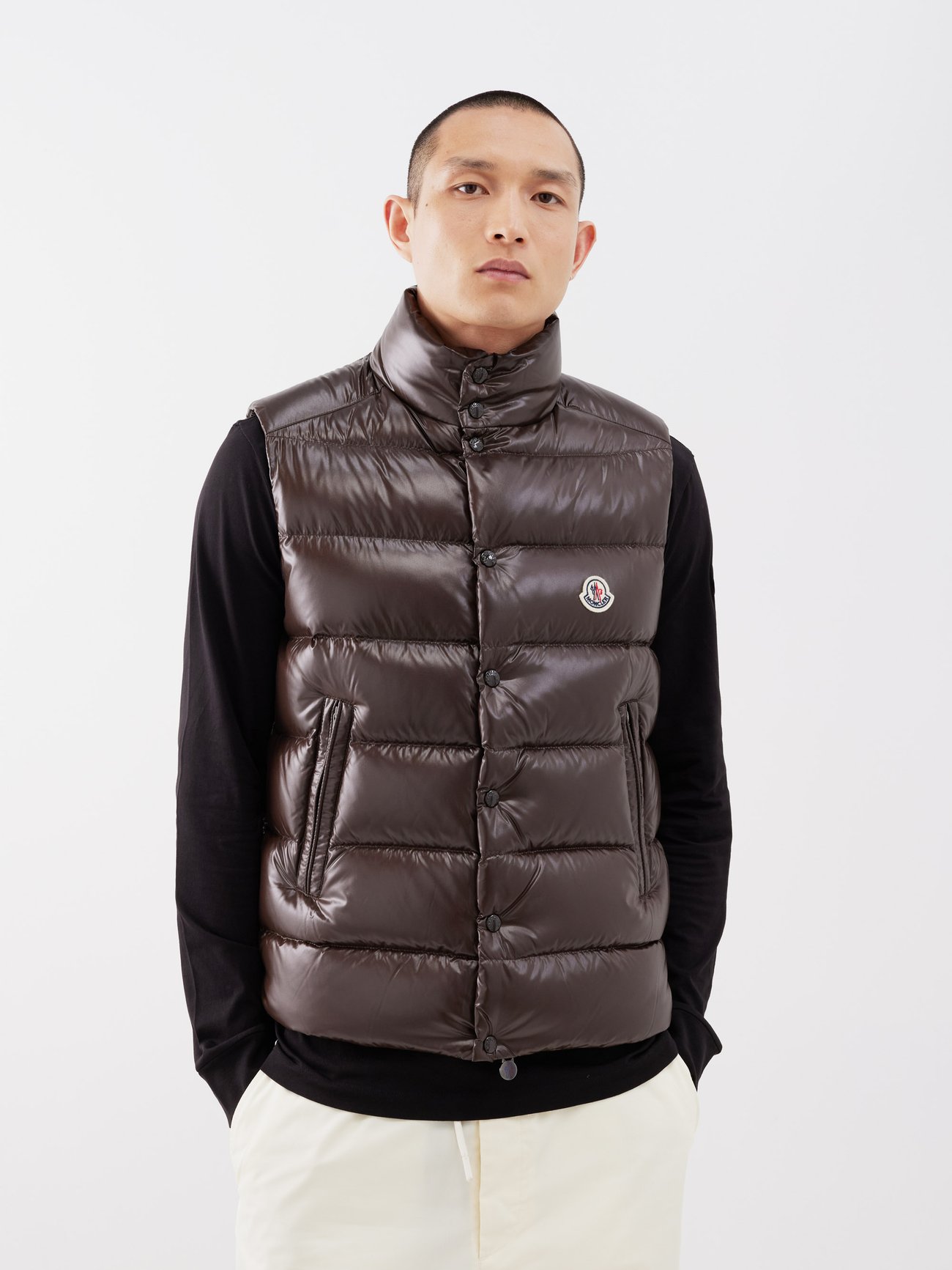 Brown Tibb quilted down gilet | Moncler | MATCHESFASHION US