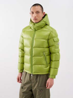 Hooded padded cotton-blend logo-jacquard down jacket