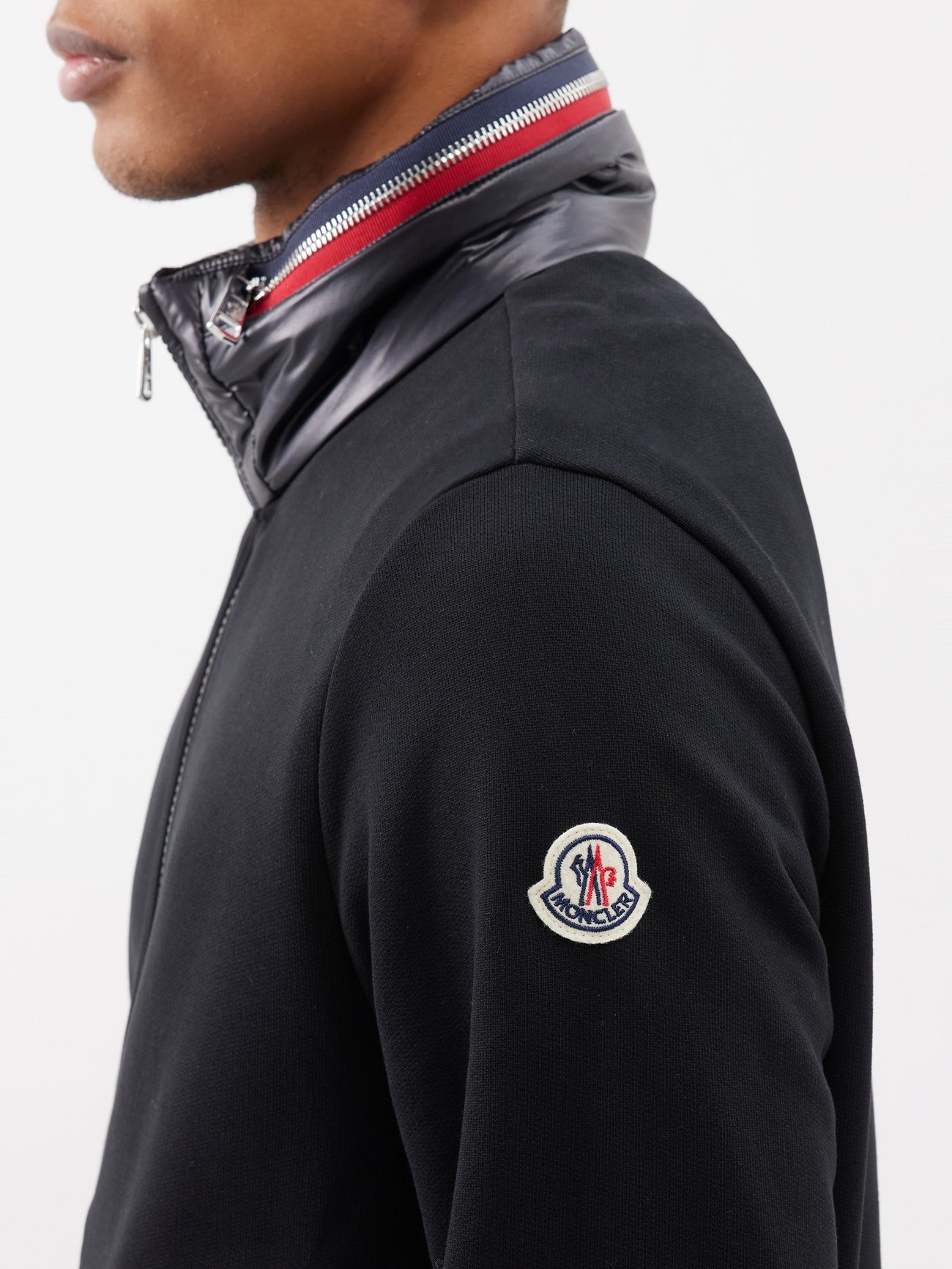 Logo-patch jersey track jacket