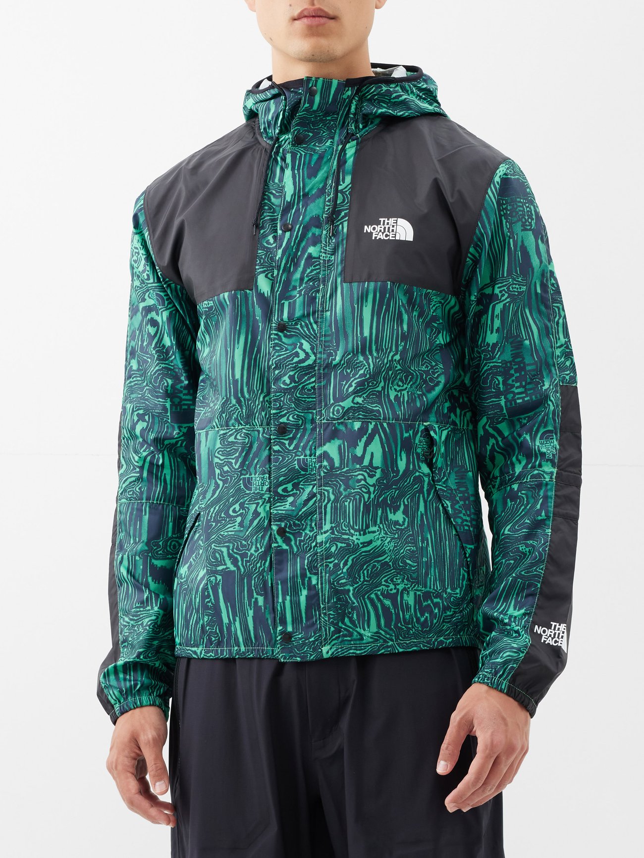 Seasonal Mountain abstract-print hooded jacket