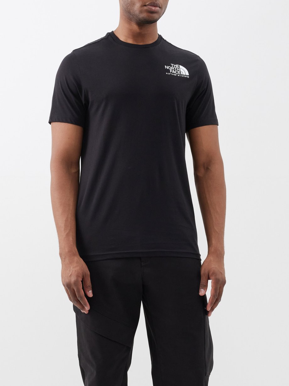 North Coordinates-print MATCHESFASHION cotton-jersey Face T-shirt The US Black | |