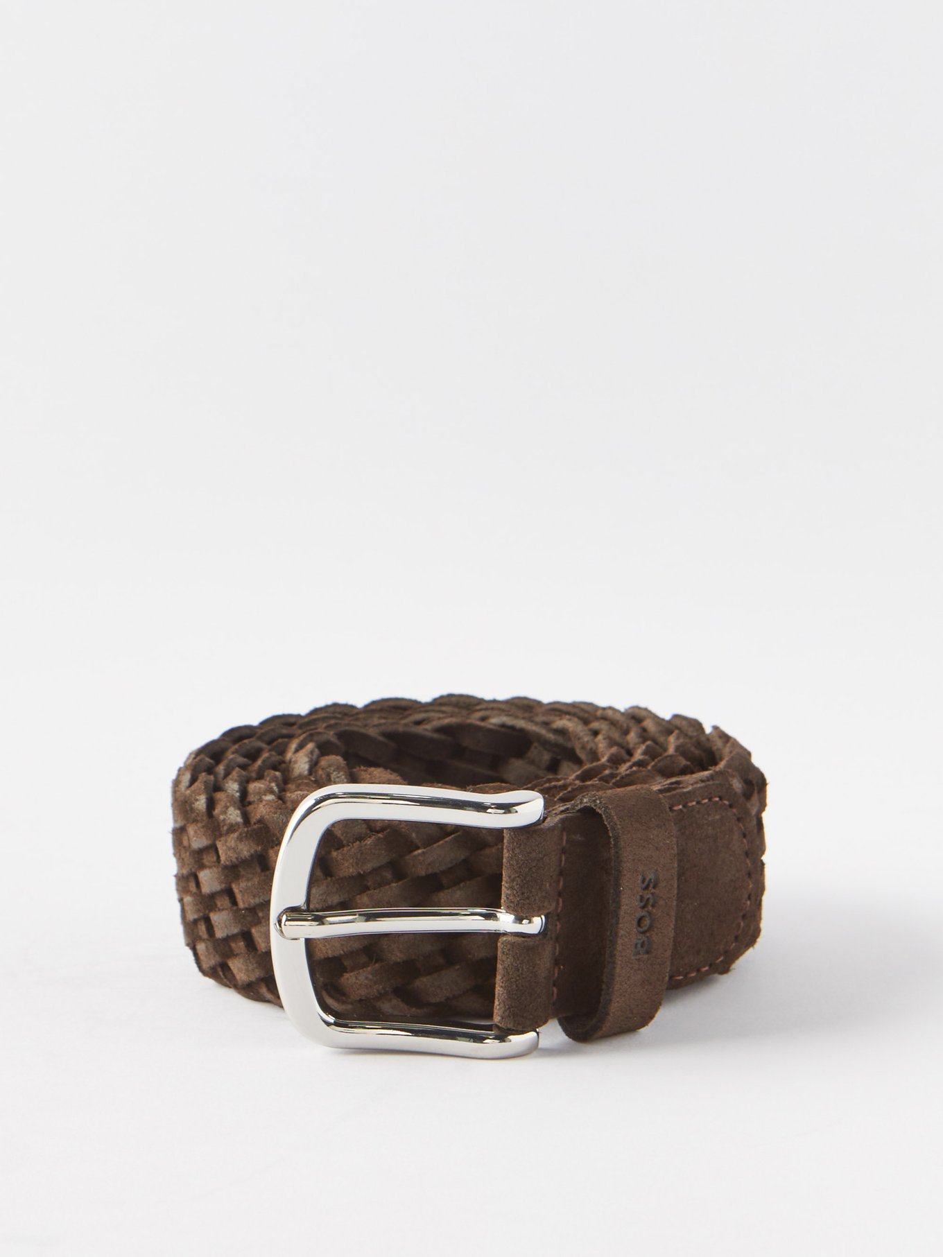 Braided Suede Belt in Brown - Brunello Cucinelli