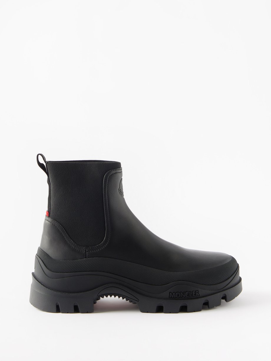 Black Larue leather Chelsea boots | Moncler | MATCHES UK