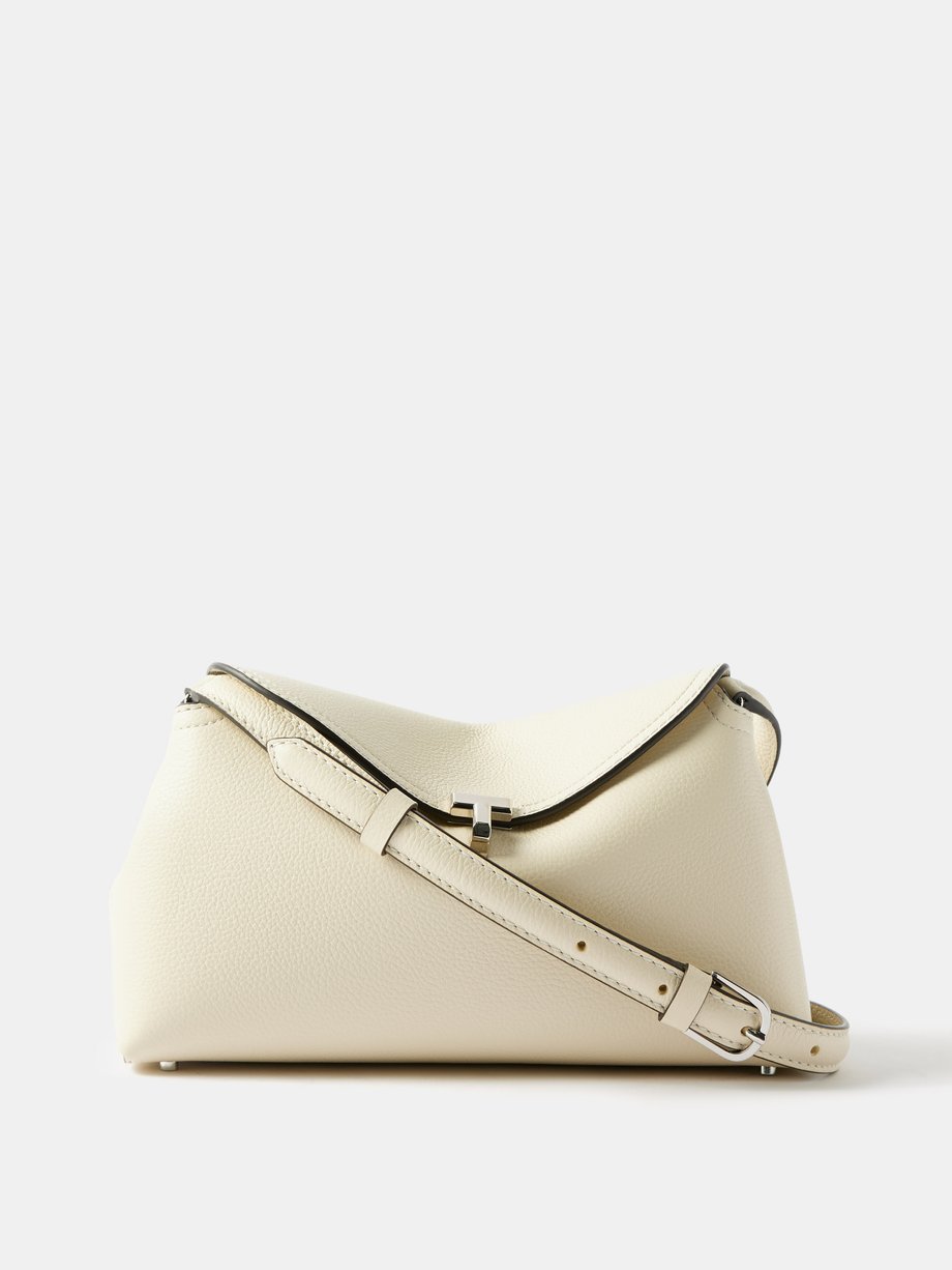 White T-lock small leather cross-body bag | Toteme | MATCHES UK