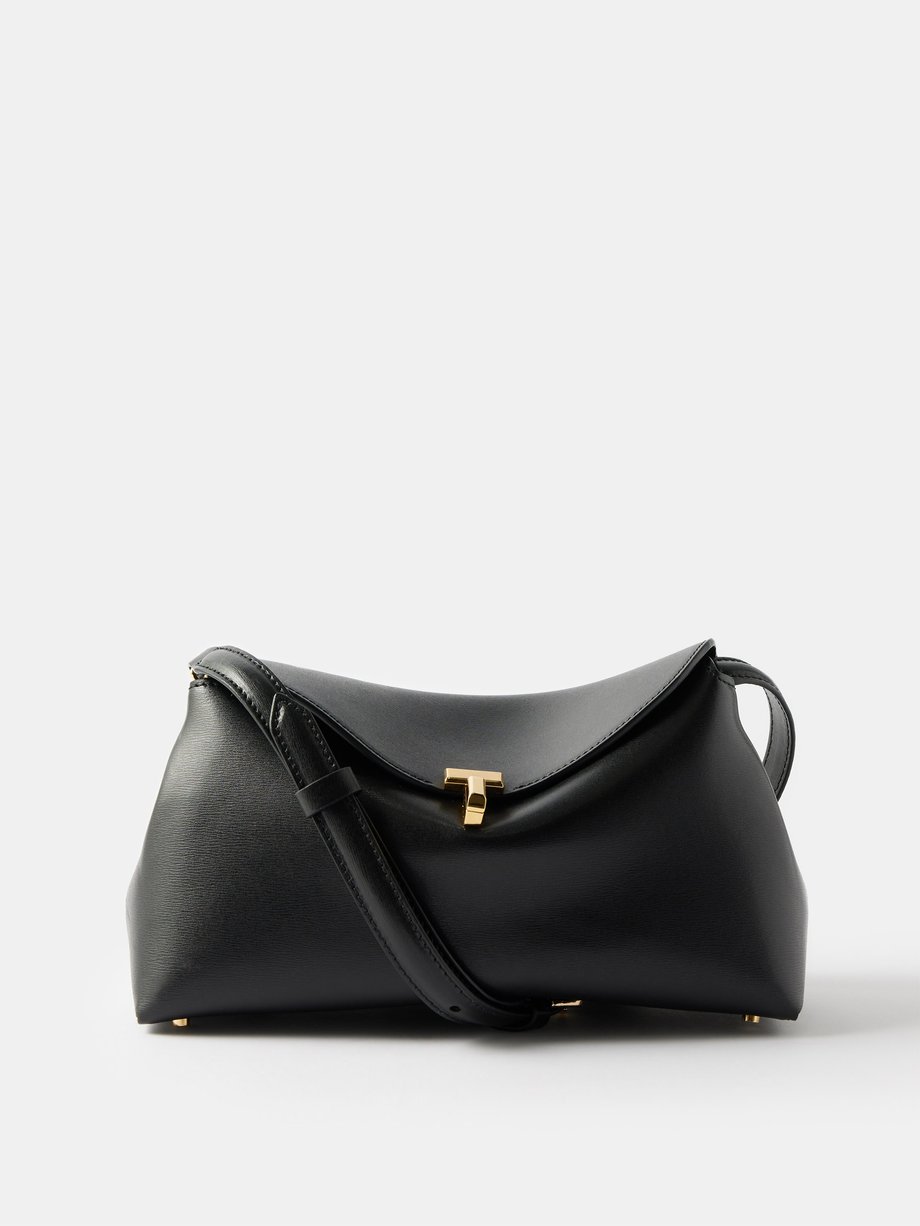 Black Toteme small leather cross-body bag | Toteme | MATCHES UK
