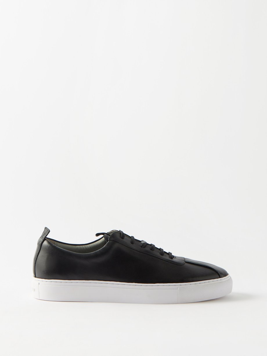 Black Sneaker 1 Leather Trainers Grenson Matchesfashion Us