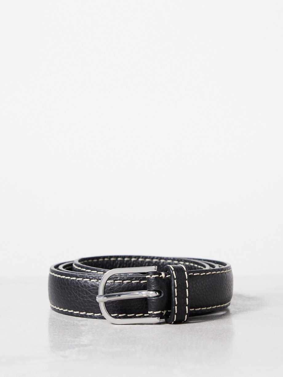 Black Leather belt | Toteme | MATCHES UK