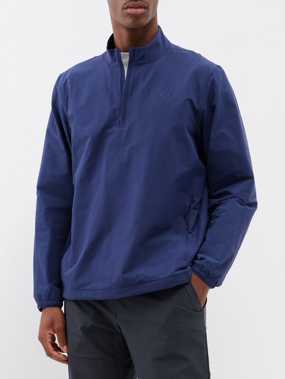 Navy Golf half-zip recycled-fibre blend jacket