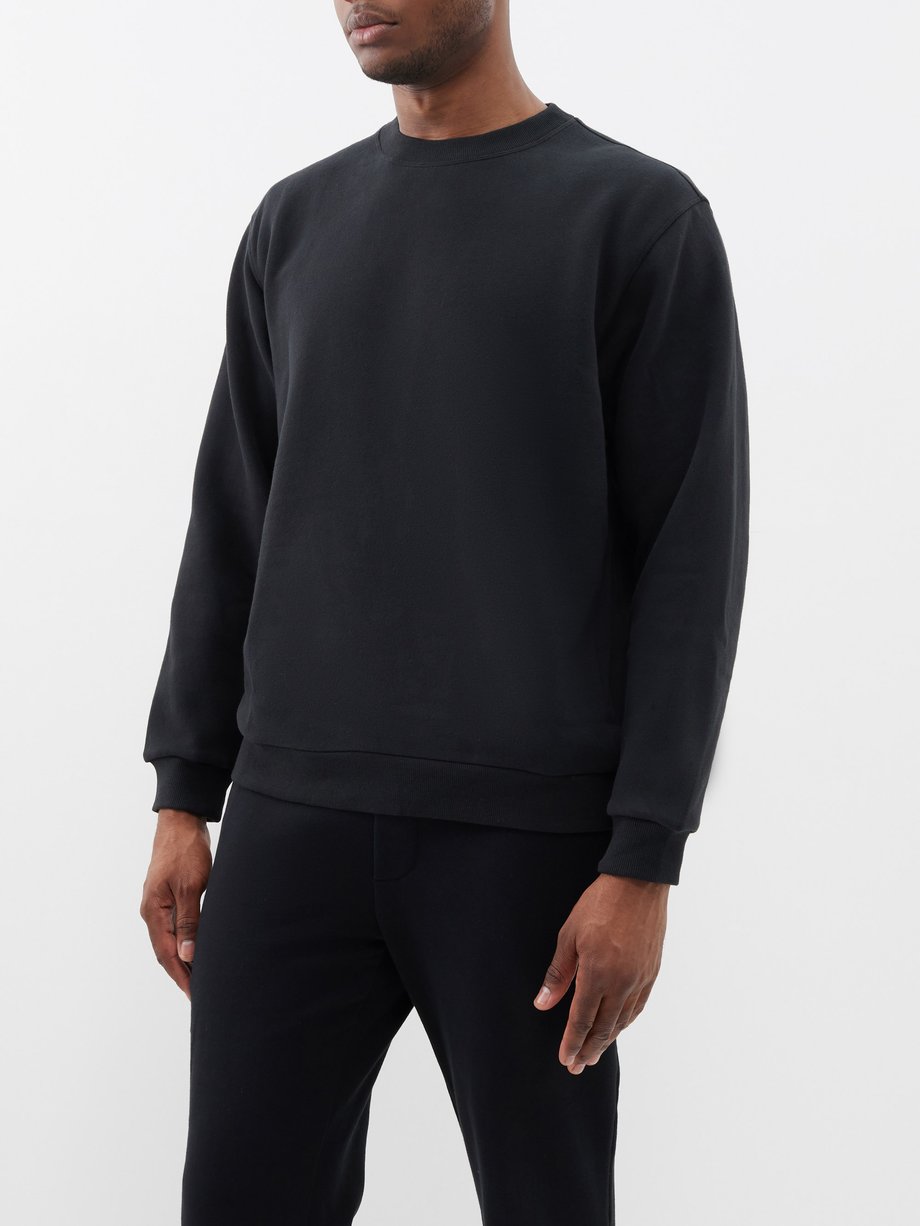 Black Steady State oversized fleece sweatshirt