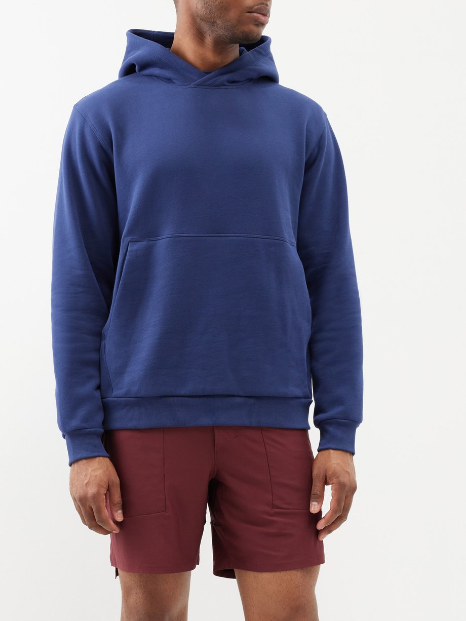 Blue Steady State cotton-blend hoodie, Lululemon