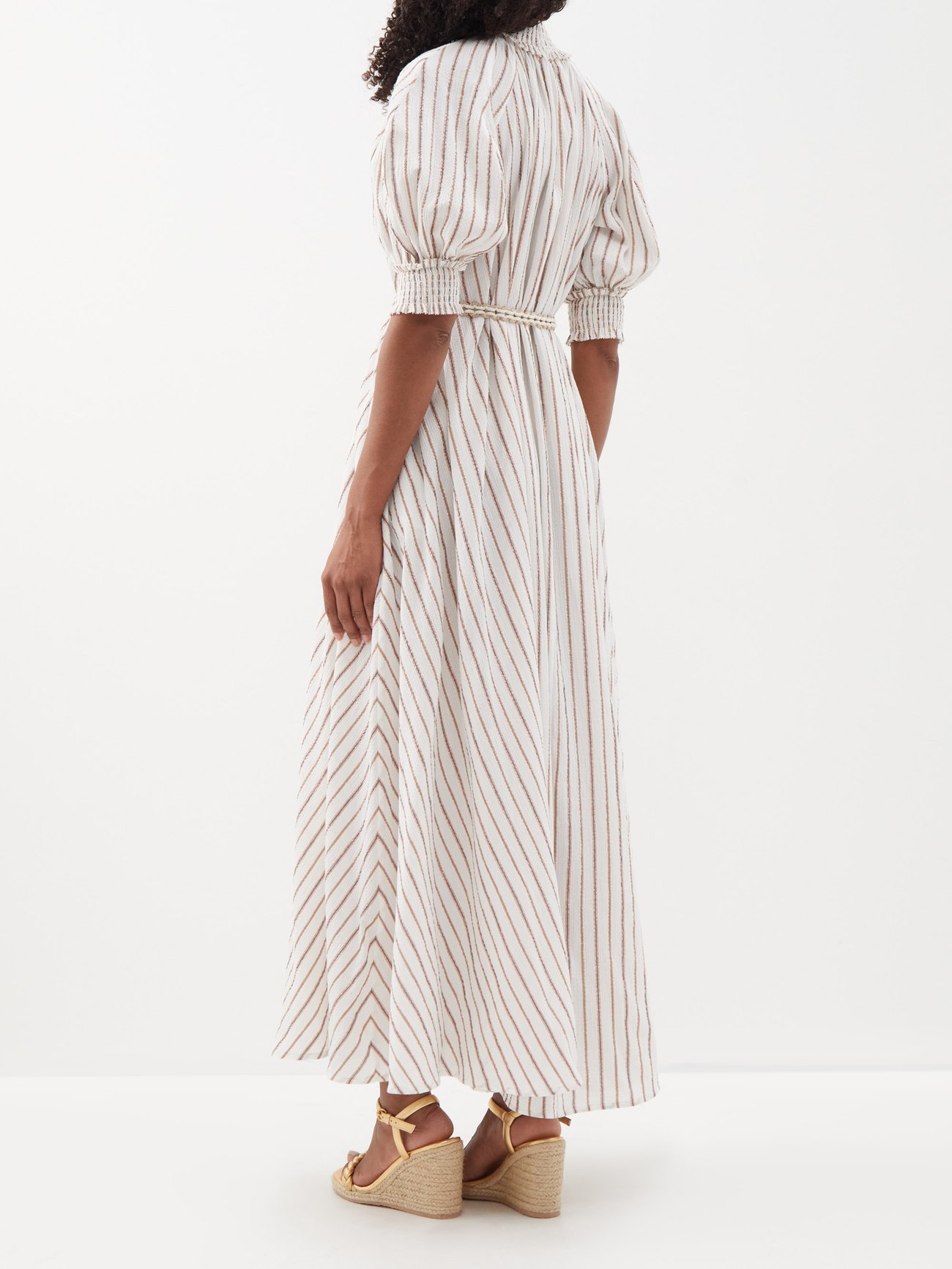 Zimmermann Devi Striped Swing Maxi Dress