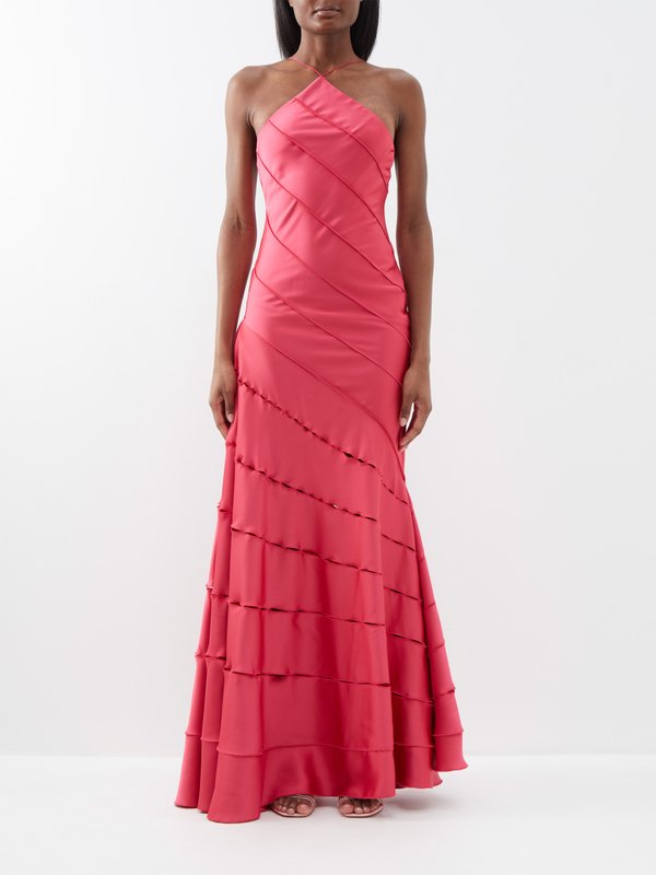 Santana halterneck satin gown video