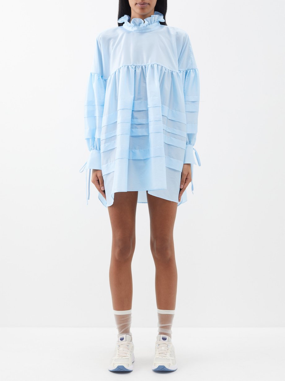 Blue Alberte ruffled-collar mini dress | Cecilie Bahnsen | MATCHES UK