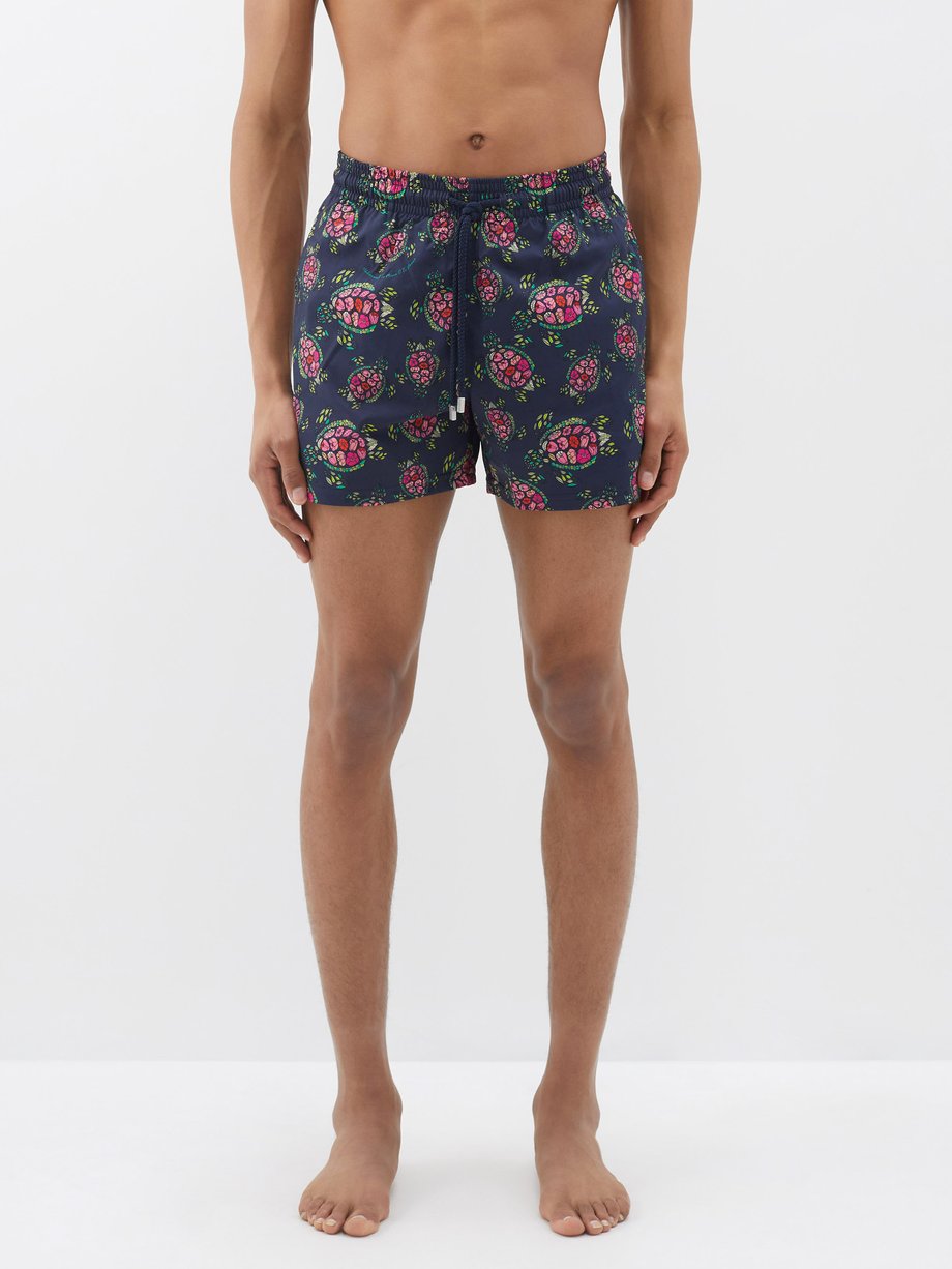 Navy Moorise printed recycled fibre-blend swim shorts | Vilebrequin ...