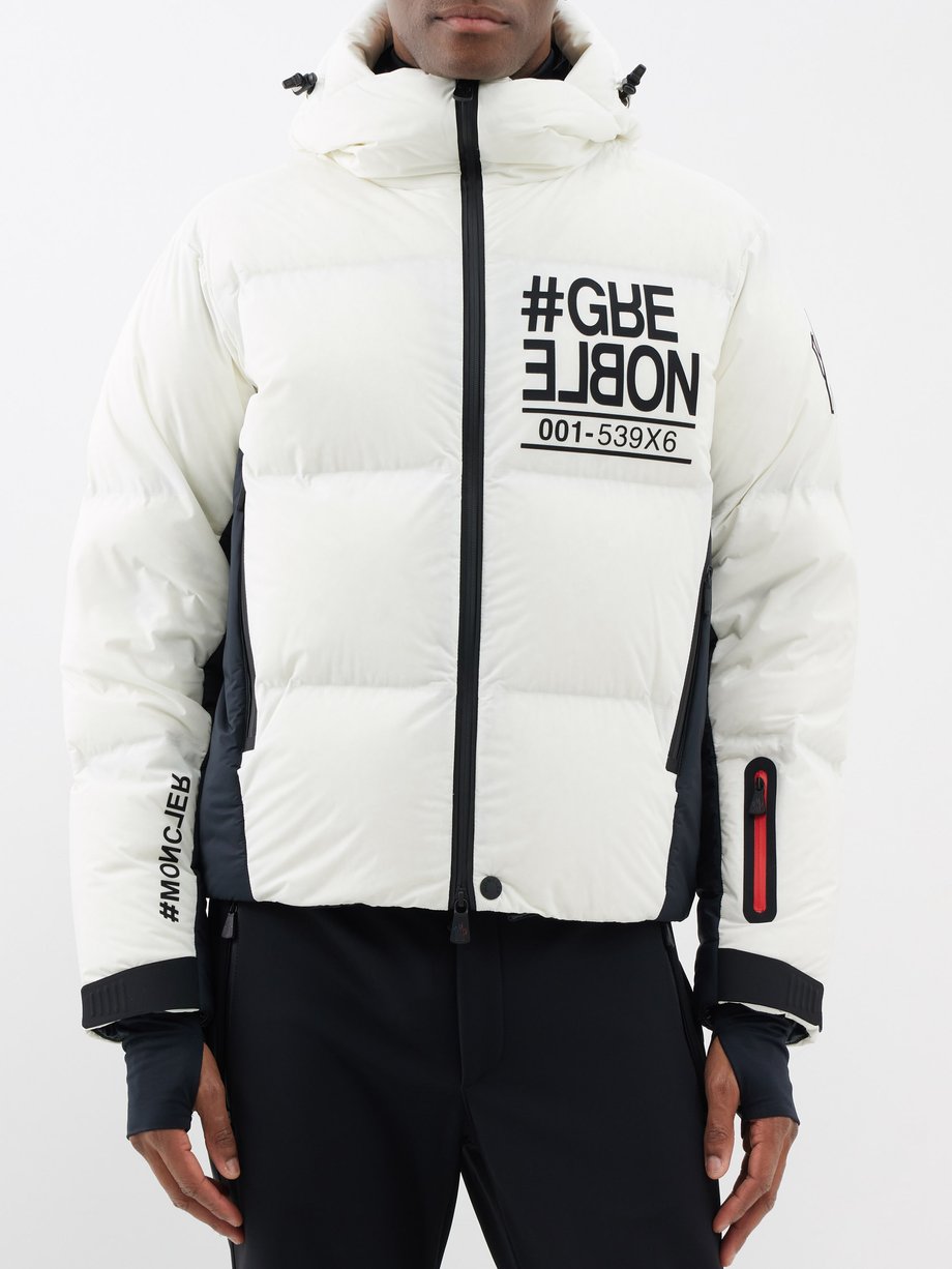 White Pramint quilted down ski jacket, Moncler Grenoble