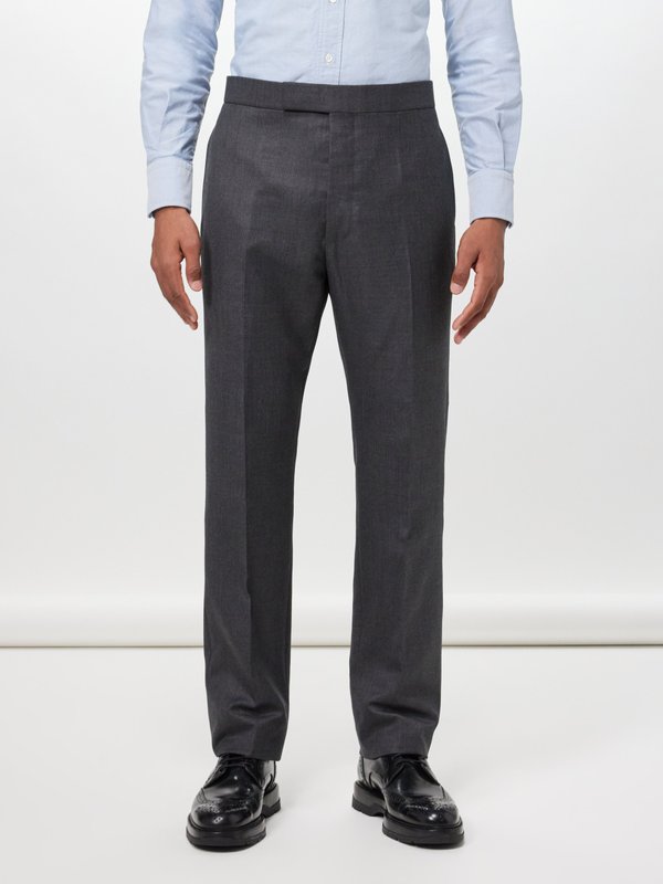 Women's Hight waisted straight leg trousers | THOM BROWNE | 24S