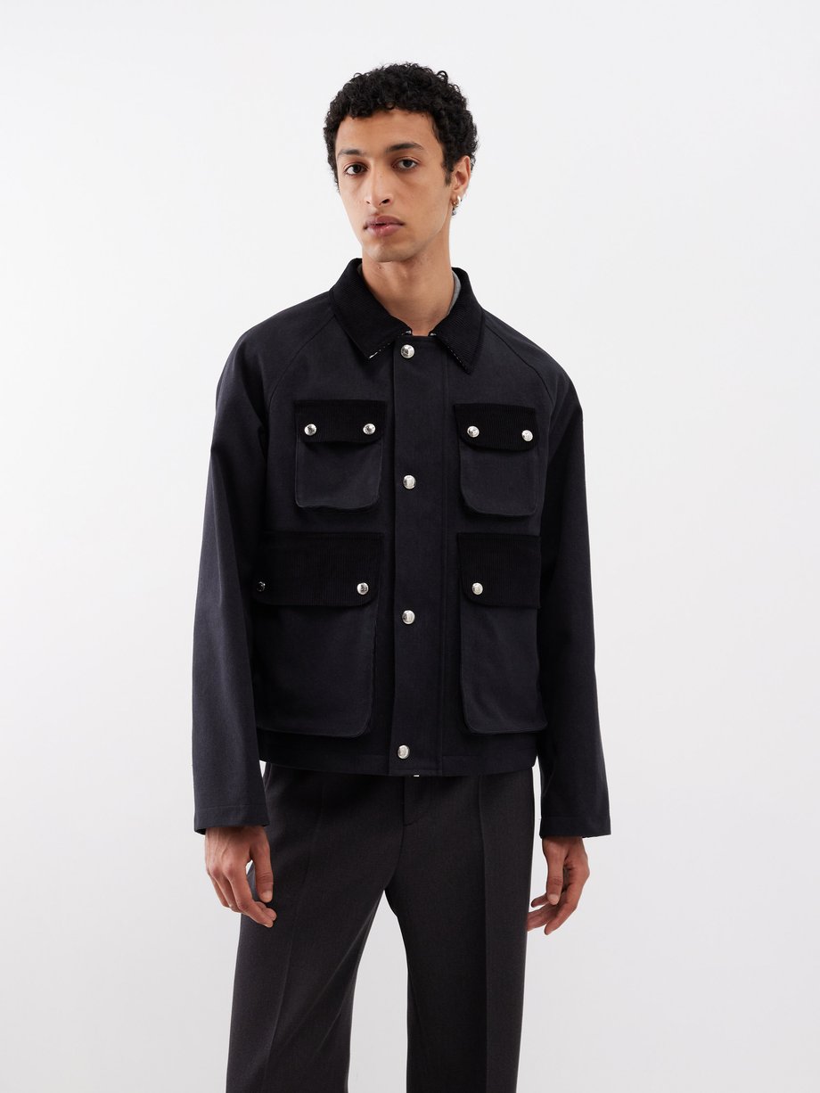 Black Denim and corduroy field jacket | Thom Browne | MATCHESFASHION UK