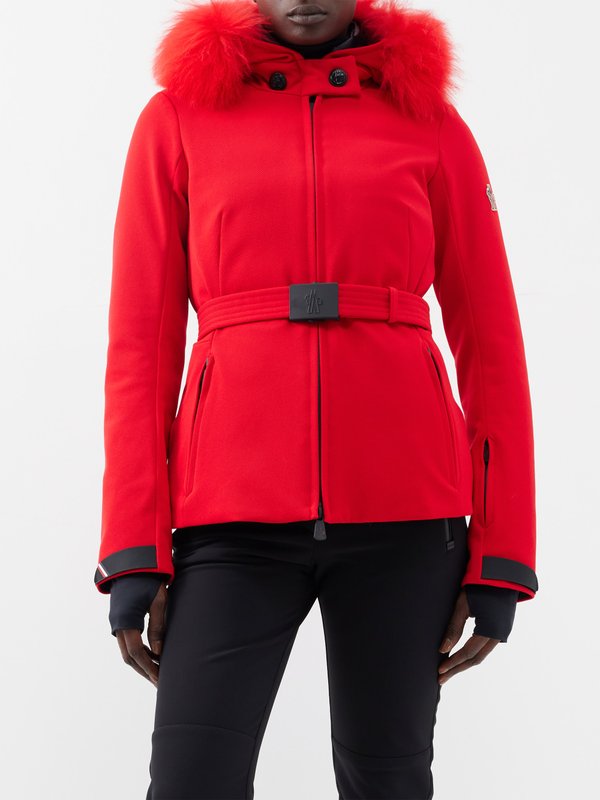 Moncler Grenoble Bauges shearling-trim hooded ski jacket