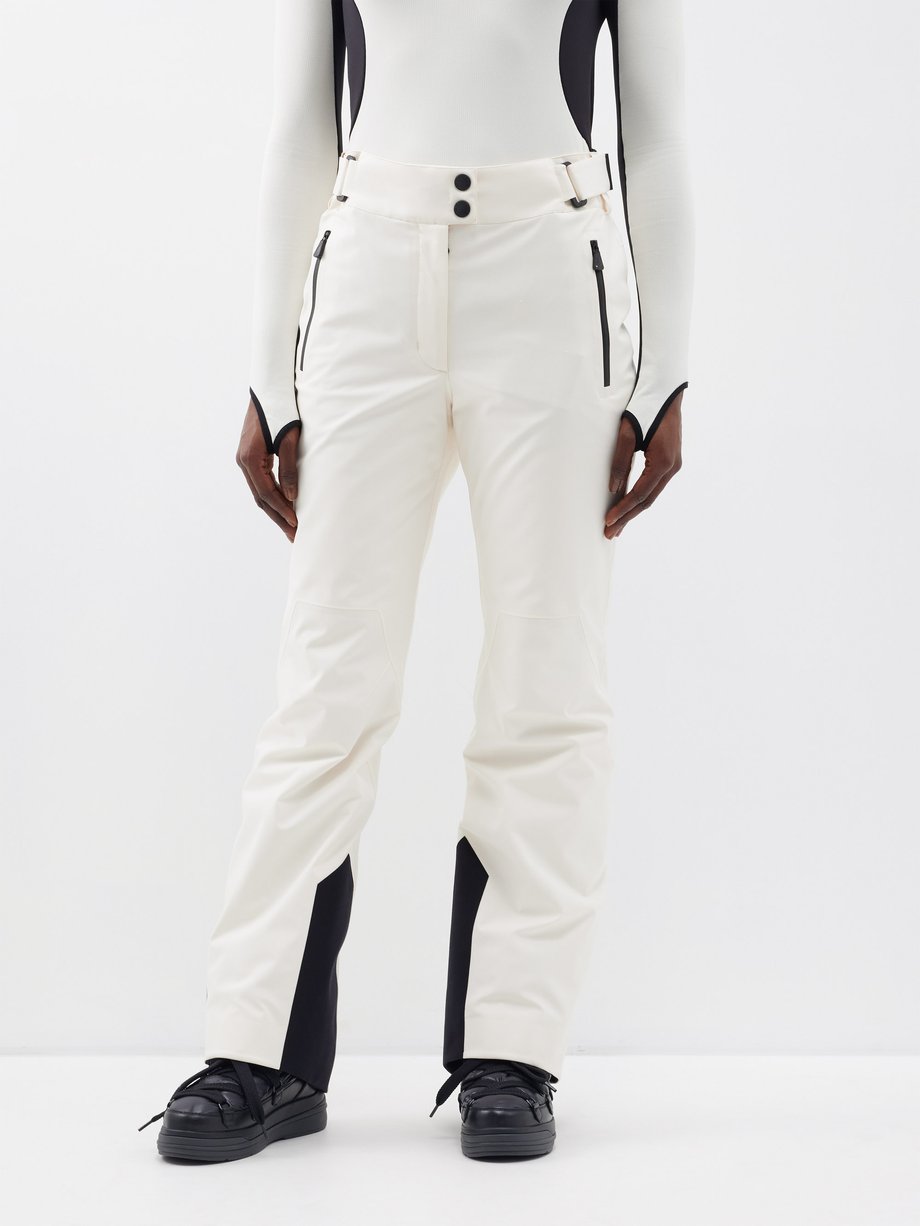 White Flared Gore-Tex ski trousers, Moncler Grenoble