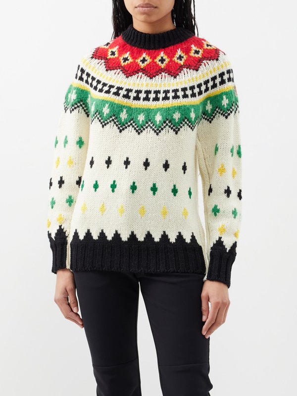 Moncler Grenoble Fair Isle wool-blend sweater