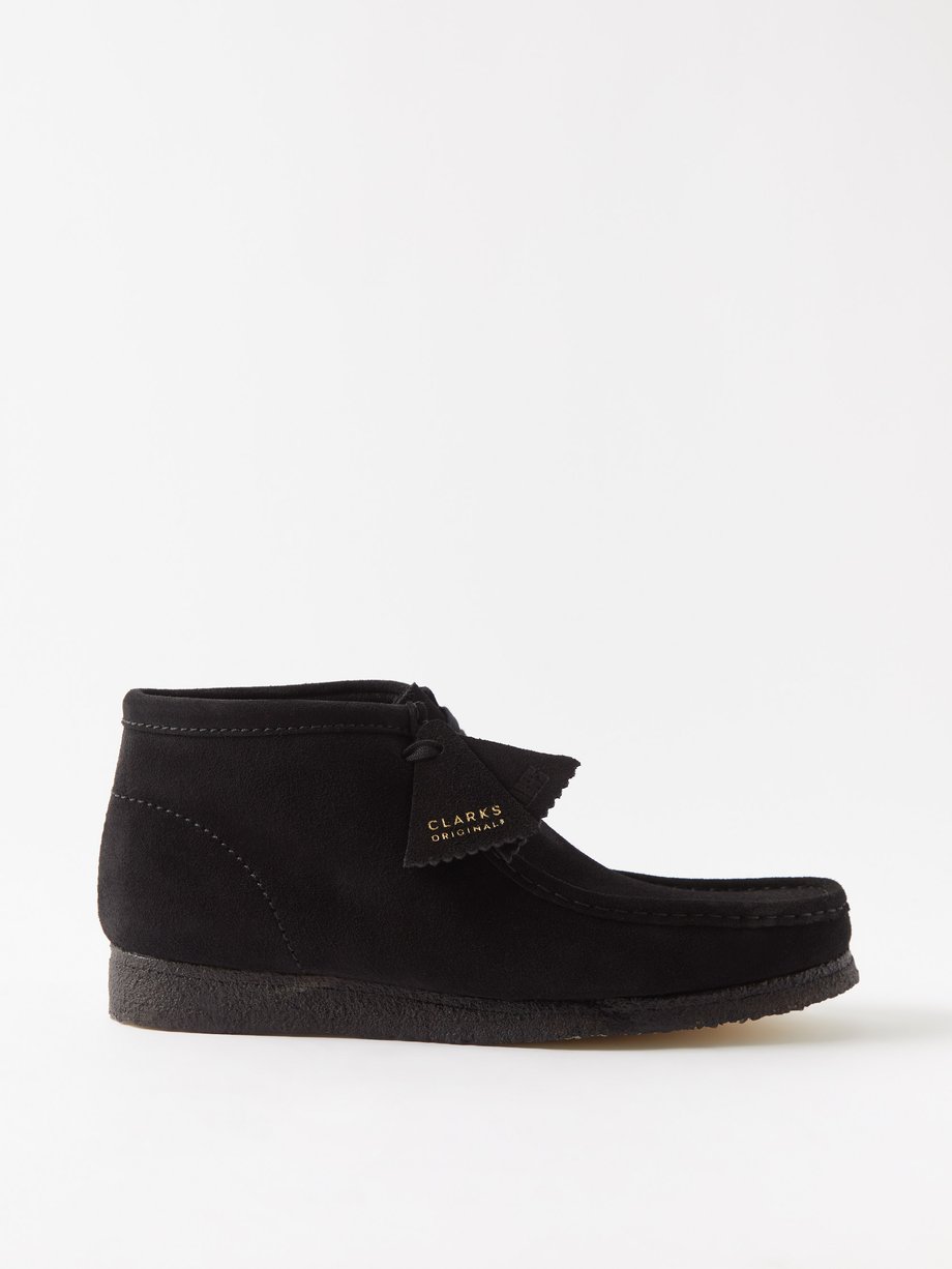 Black Wallabee suede boots | Clarks | MATCHES UK