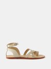 Neutral Maretano leather flat sandals | Dragon Diffusion ...