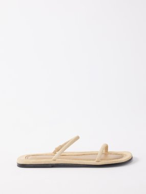 Toteme The City suede flat sandals