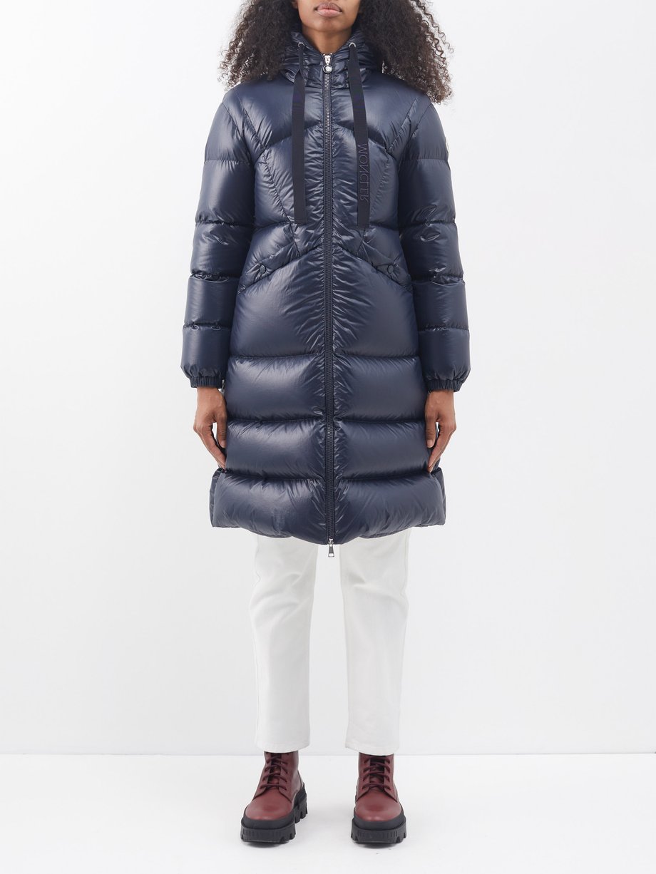 Navy Selenga quilted down coat | Moncler | MATCHES UK
