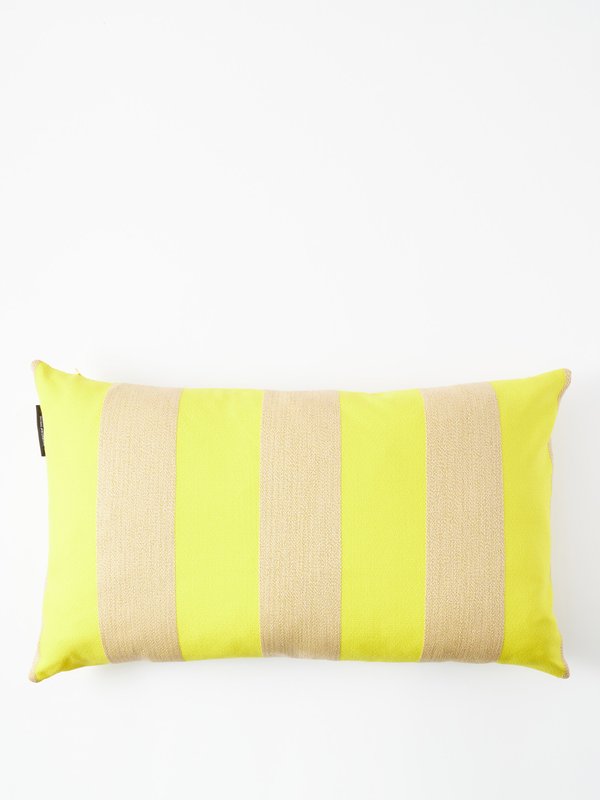 Kvadrat x Raf Simons Reflex striped wool-blend cushion